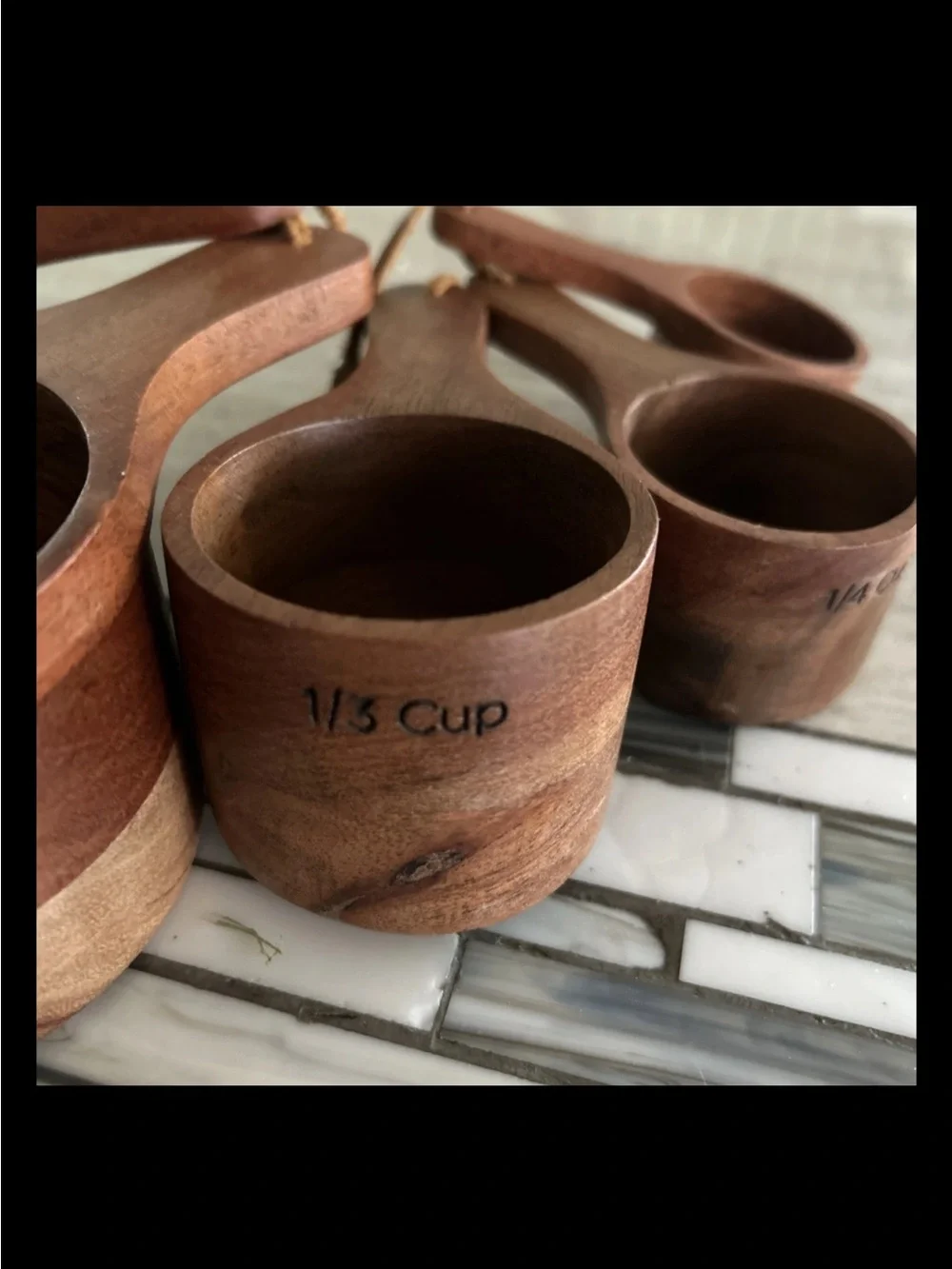 Southern Living Acacia Wood  Measuring Cups Set